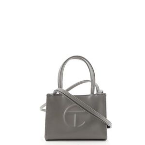 Telfar small grey unisex shopping bag